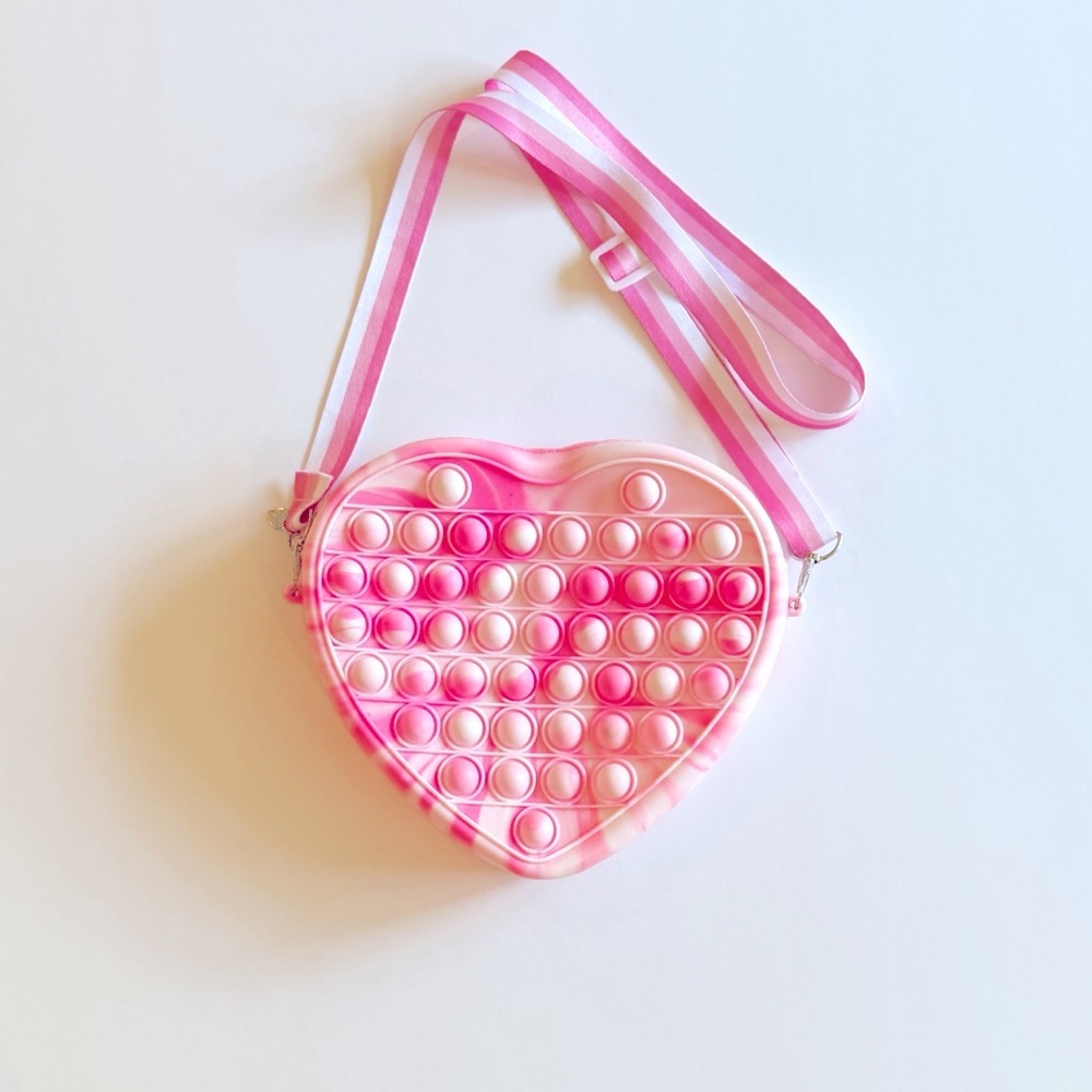 Bari Lynn Tie Dye Heart Pop It Purse